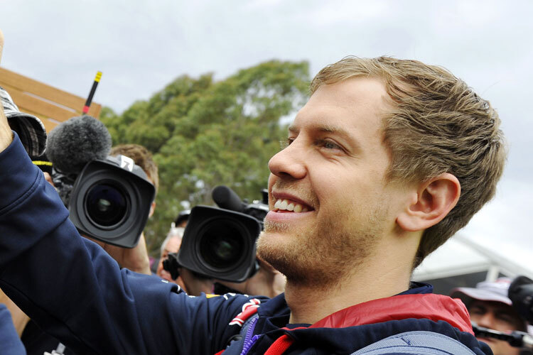 SEbastian Vettel lässt sich die Laune nicht verderben