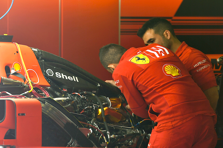 Arbeit am 2019er Motor von Ferrari