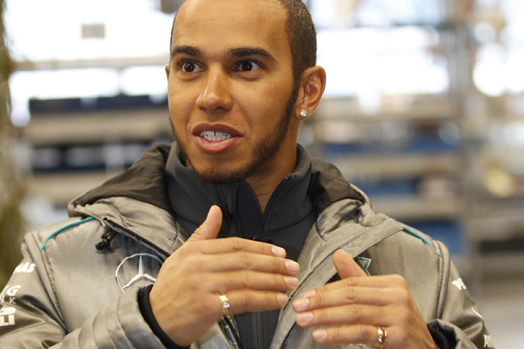 Lewis Hamilton bei Mercedes in Stuttgart