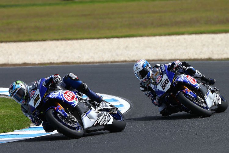 Alex Lowes und Sylvain Guintoli beim Saisonauftakt in Australien