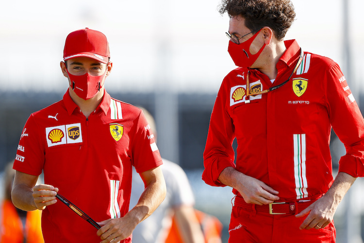 Charles Leclerc und Mattia Binotto