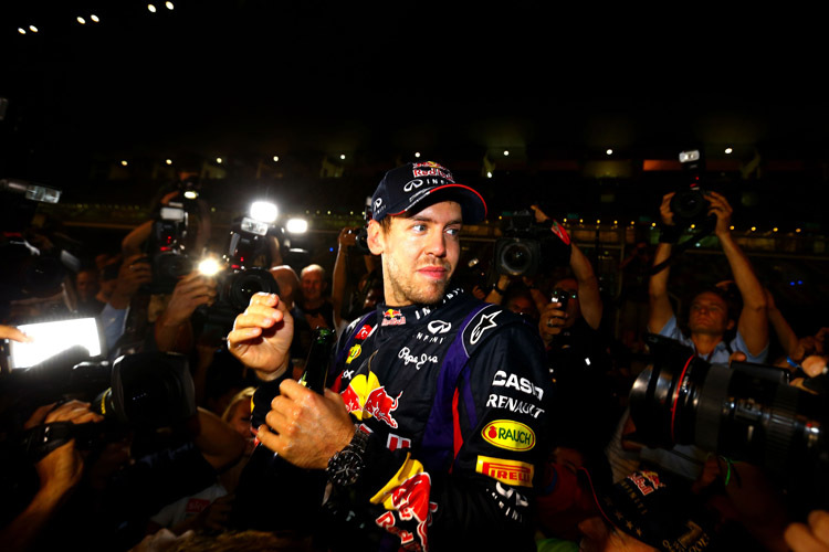 Keine Atempause für Sebastian Vettel: Alle wollten den vierfachen Champion vor der Linse haben