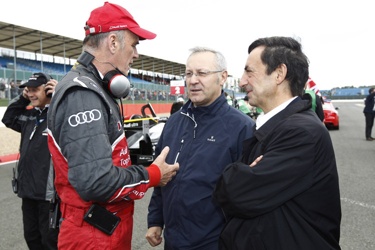 Rémy Brouard (Mitte) mit Dr. Ullrich und Pierre Fillon