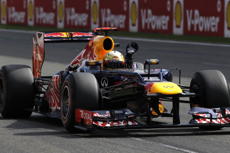 Sebastian Vettel kämpfte sich auf Platz 2 nach vorne
