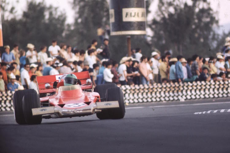 Reine Wisell mit seinem Lotus 72 in Mexiko 1970