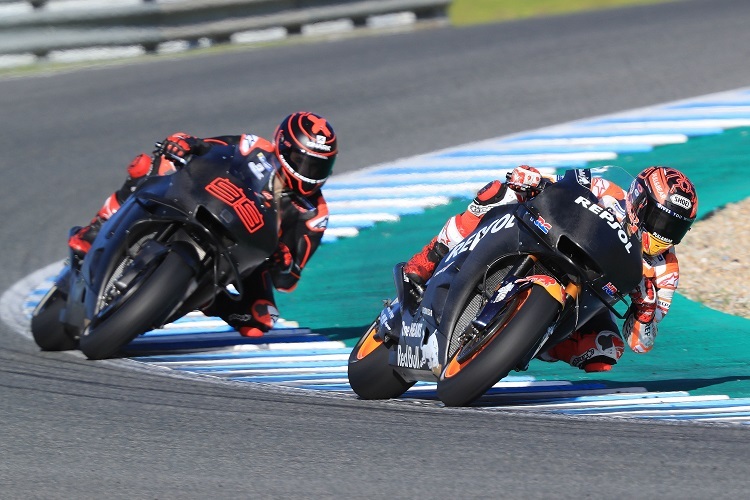 Jorge Lorenzo und Marc Márquez: Bei den Tests noch in schwarz unterwegs