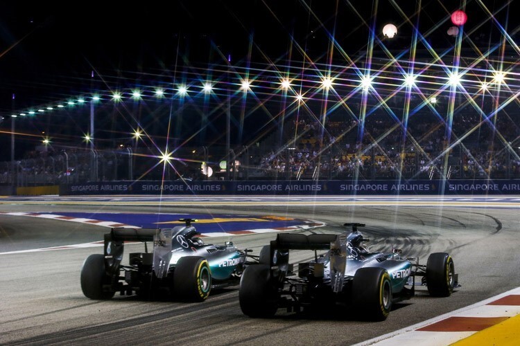 Die beiden Mercedes in Singapur 2015