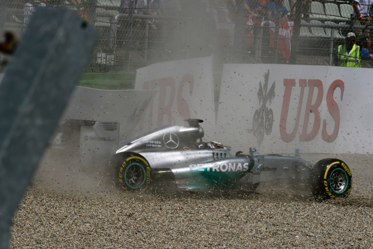 In der elften Minute war das Qualifying auf dem Hockenheimring für Lewis Hamilton gelaufen