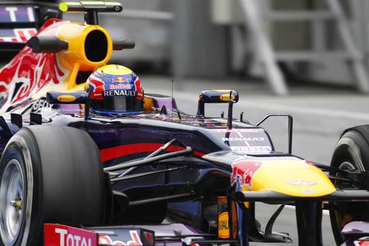 Bei Red Bull Racing darf Mark Webber als Erster ran