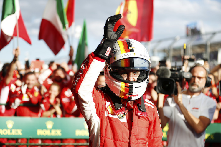 Sebastian Vettel nach seinem Sieg in Australien