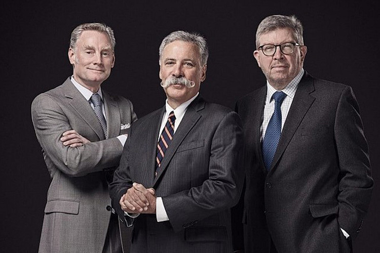 Das sind die Nachfolger von Bernie Ecclestone: Sean Bratches (links), Chase Carey (Mitte) und Ross Brawn