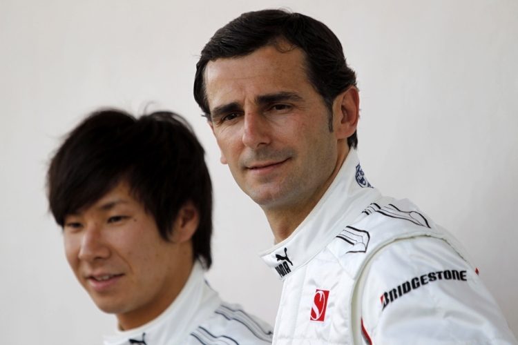 Kamui Kobayashi(li.) und Pedro de la Rosa