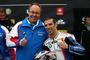 Bernhard Gobmeier und Marco Melandri feiern den ersten BMW-Sieg