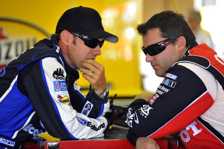 Matt Kenseth und Tony Stewart am Freitag in Atlanta