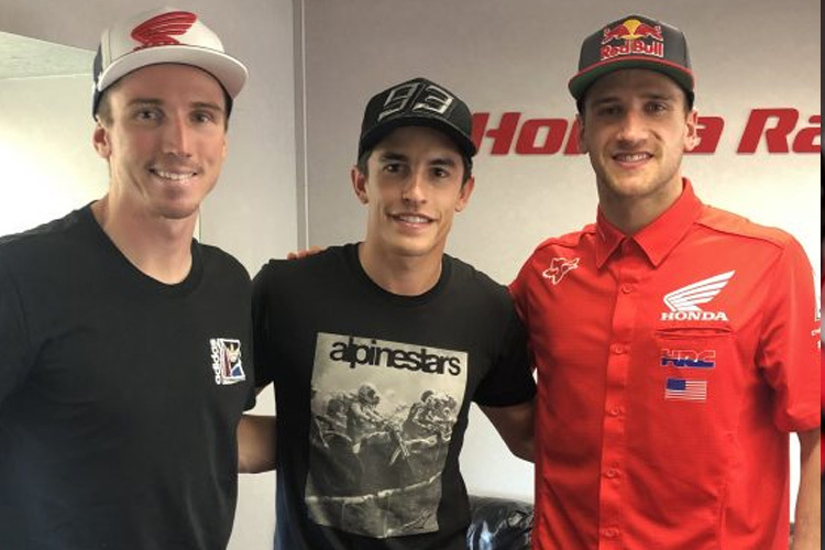 Cole Seely, Marc Marquez und Ken Roczen in Nashville