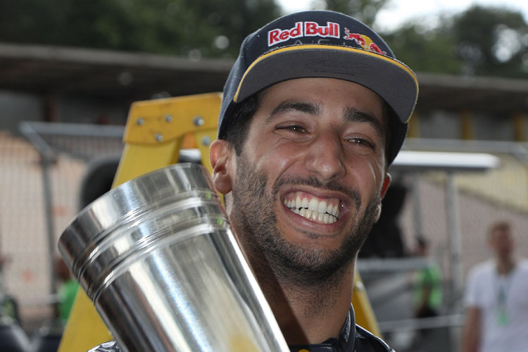 Daniel Ricciardo hat noch einen Grund zum Strahlen: Die Fans wählten ihn im Deutschland-GP zum Fahrer des Tages