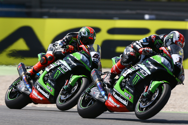 Sinnbild der Saison: Jonathan Rea lag meist vor Tom Sykes