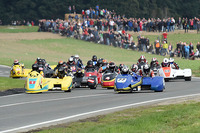 Der Start der Internationalen Sidecar Trophy 2015 in Frohburg