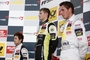 Das Podium nach Rennen 2: Sato, Wittmann, Juncadella (von links)