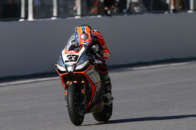 Marco Melandri (Aprilia) gelang die schnellste Runde