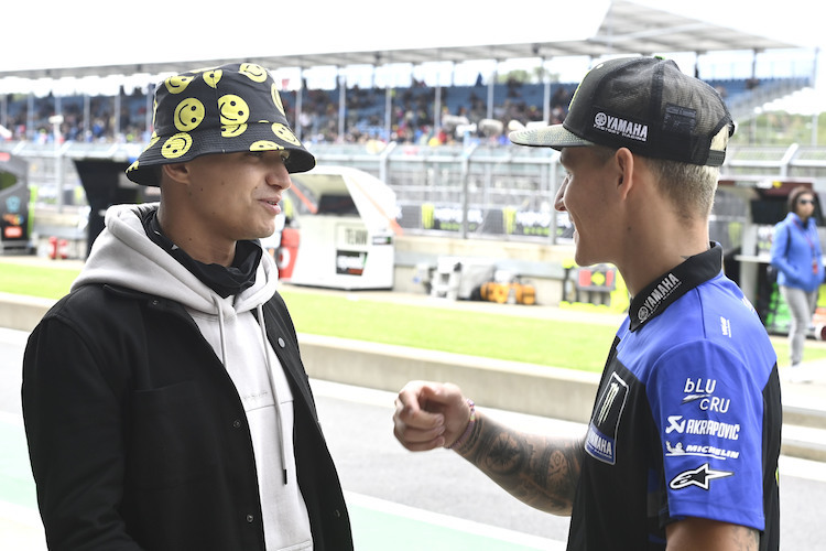 Fabio Quartararo im Gespräch mit Lando Norris