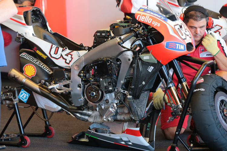 Die Ducati GP14 ist und bleibt eine Baustelle