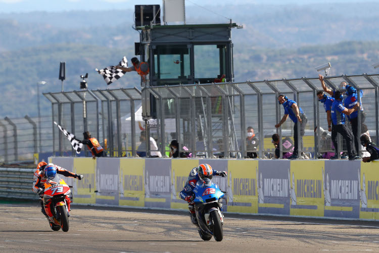 Alex Márquez überquerte die Ziellinie nur 0,263 Sekunden hinter Alex Rins