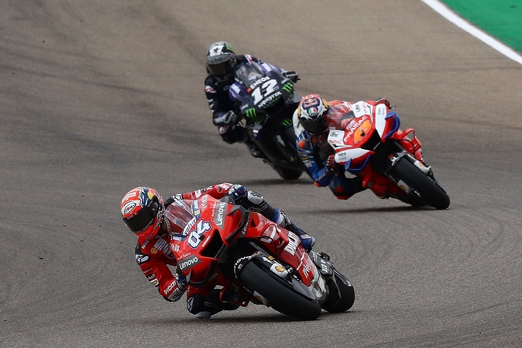 Andrea Dovizioso vor Jack Miller und Maverick Viñales