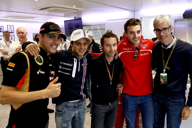 Felipe Massa, Pastor Maldonado, Nicolas Todt & Jules Bianchi