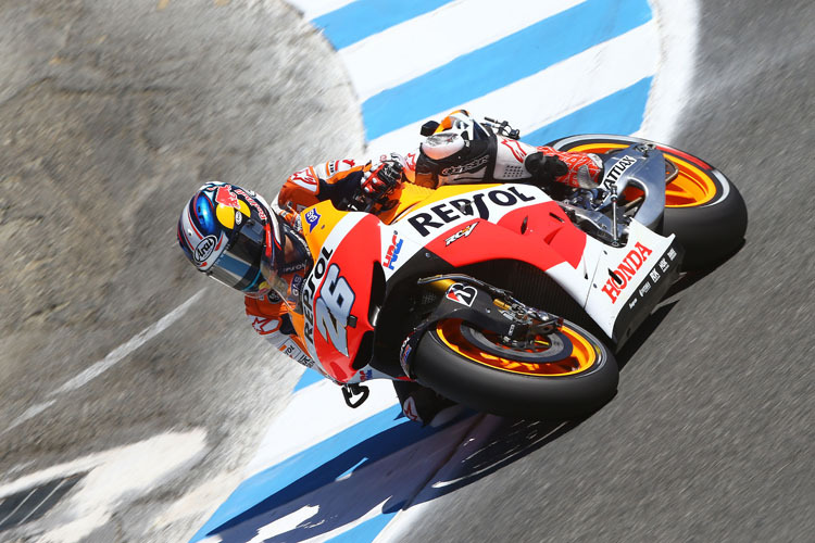 Dani Pedrosa auf dem Weg zu Platz 5 in Laguna Seca