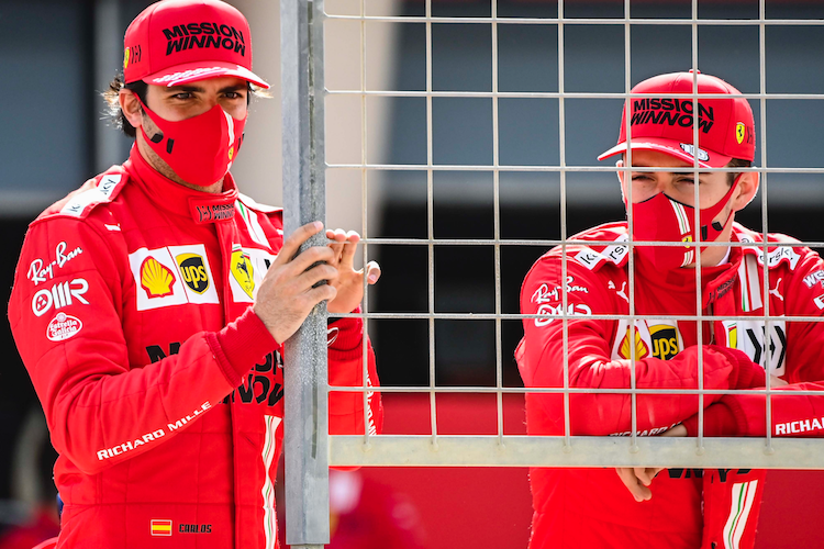 Carlos Sainz und Charles Leclerc