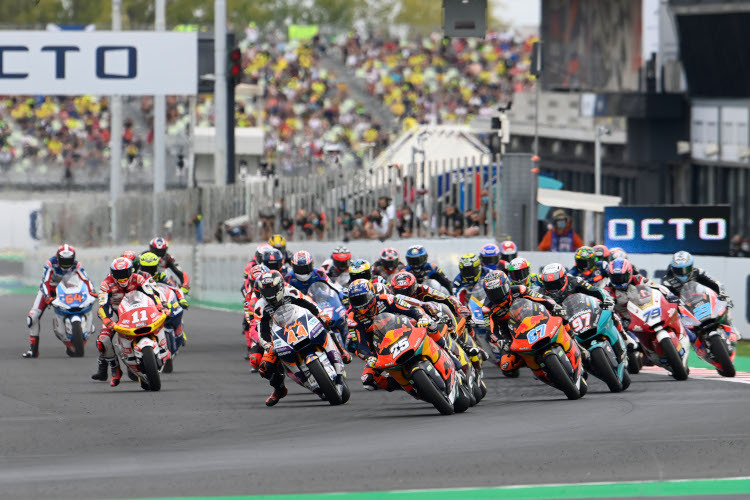 Der Moto2-Start am Sonntag in Misano