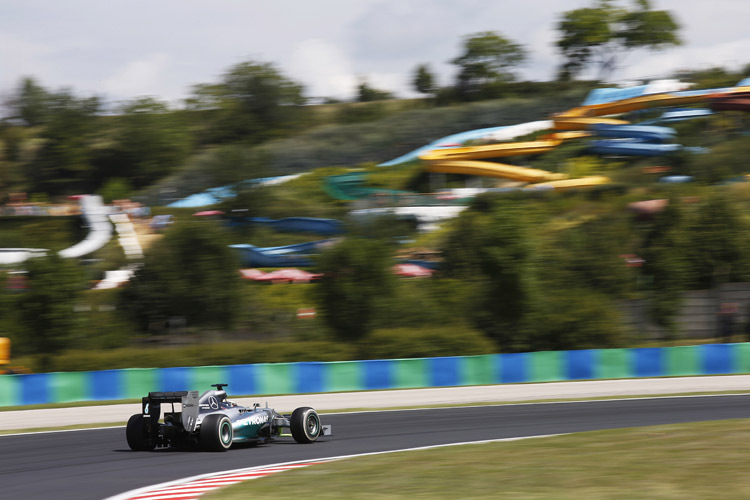 Mercedes-Pilot Lewis Hamilton war auch am Nachmittag der schnellste Mann im Training auf dem Hungaroring