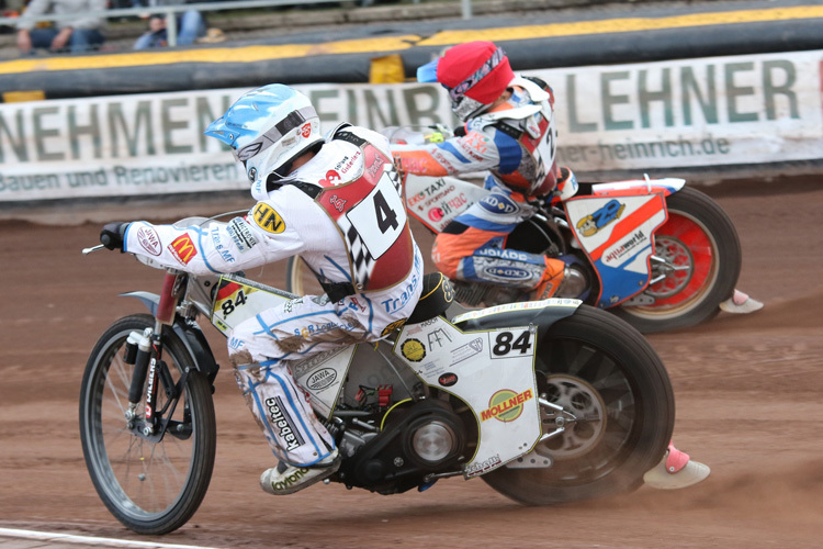 Martin Smolinski und Andrejs Lebedevs von Landshut