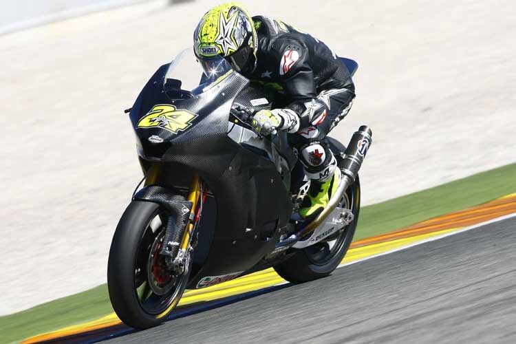 Toni Elias auf der Moriwaki in Valencia