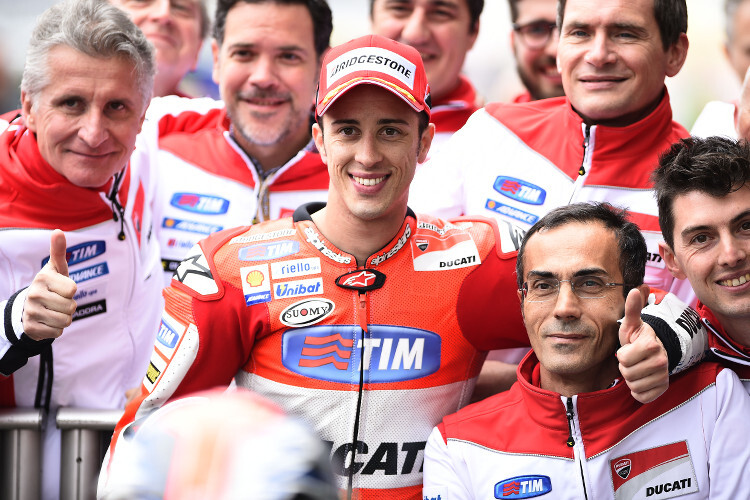 Wann kann das Ducati-Team wieder mit Dovizioso feiern?