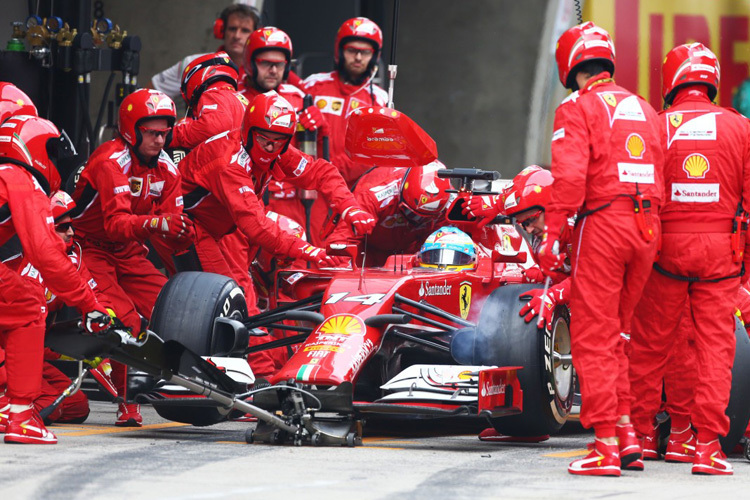 Die Ferrari-Boxenmannschaft hat in Ungarn gut gearbeitet