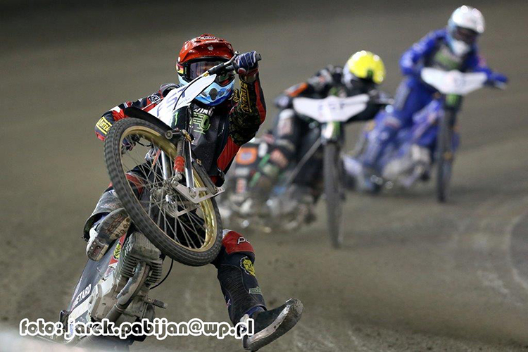 Im Finale: Max Fricke vor Woffinden und Zmarzlik