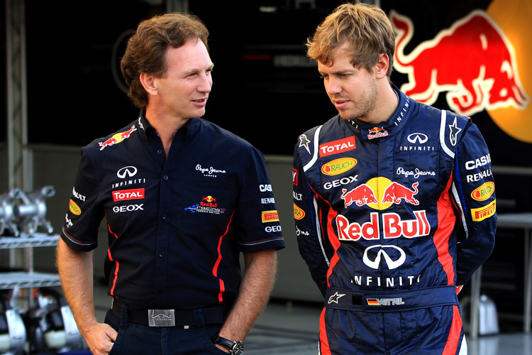 Christian Horner und Sebastian Vettel