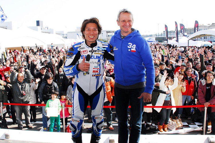 Yukio Kagayama und Kevin Schwantz