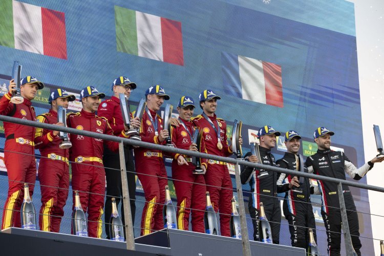 Das Poduim der FIA WEC in Spa