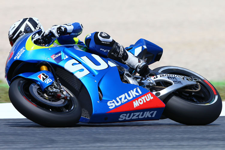 Randy de Puniet beim Suzuki-Test