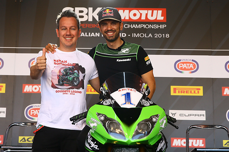 Teamchef Manuel Puccetti (li.) mit Kenan Sofuoglu