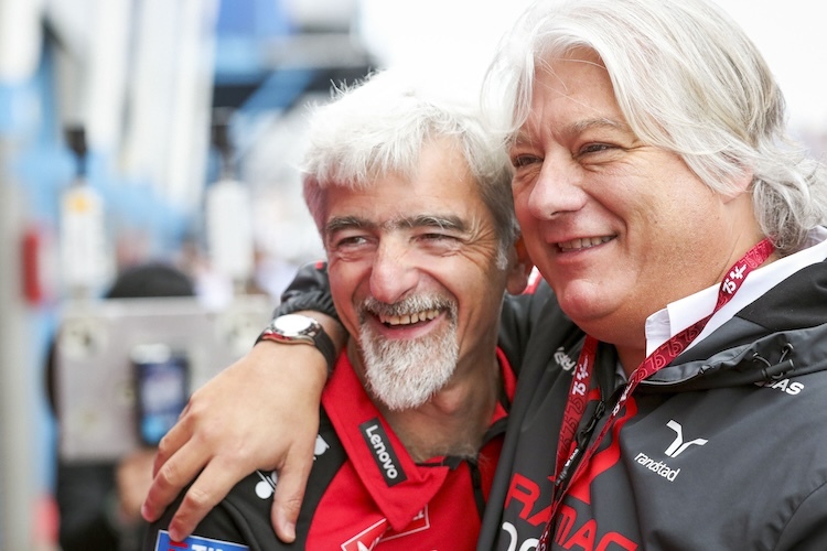 Freunde oder nicht?: Pramac-Boss Paolo Campinoti (re.) mit Ducati Corse CEO Gigi Dall'Igna