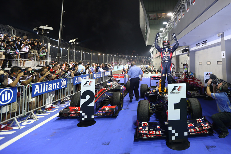 Sebastian Vettel konnte 2011 und 2012 in Singapur gewinnen