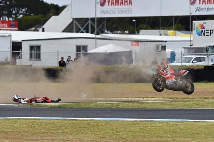 Troy Bayliss musste zwei High-Speed-Crashs wegstecken