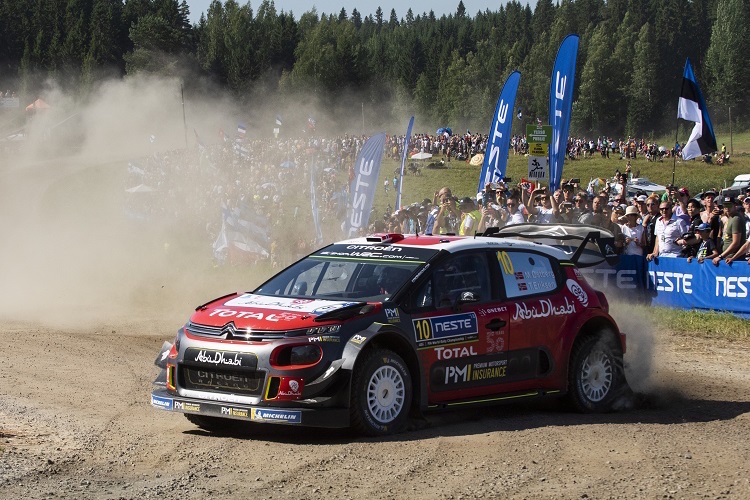 Finnland-Zweiter Mads Östberg mit seiner besten Leistung im Citroën C3 WRC