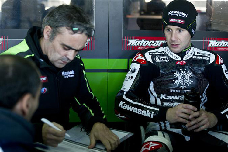 Pere Riba (li.) und Jonathan Rea