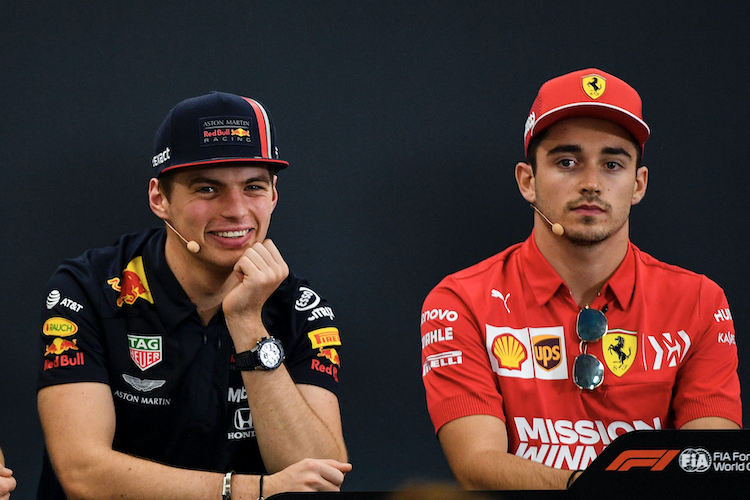 Max Verstappen und Charles Leclerc