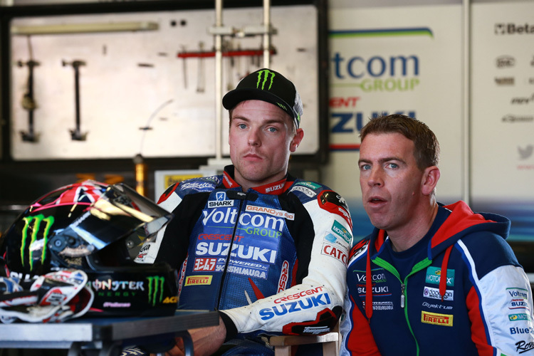 Alex Lowes (li.) mit Teammanager Paul Denning